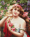 Cross Stitch Kit Luca-S - Beautiful Girl With Roses, B549 - Luca-S