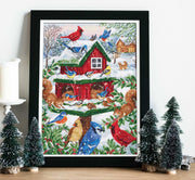 Cross Stitch Kit Luca-S - Blissful Bird Feeder, B2417 Cross Stitch Kits - HobbyJobby