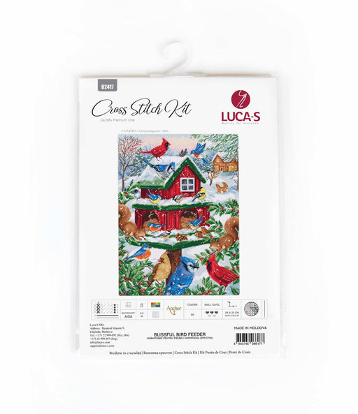 Cross Stitch Kit Luca-S - Blissful Bird Feeder, B2417 Cross Stitch Kits - HobbyJobby