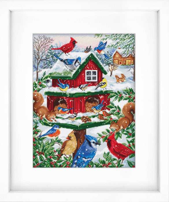Cross Stitch Kit Luca-S - Blissful Bird Feeder, B2417 Cross Stitch Kits - HobbyJobby
