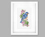 Cross Stitch Kit Luca-S - Blue bird on the branch, B1198 Cross Stitch Kits - HobbyJobby