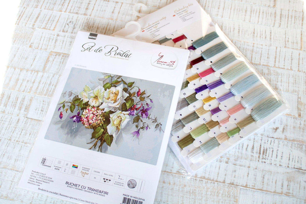 Cross Stitch Kit Luca-S - Bouquet of roses BA2363 - HobbyJobby