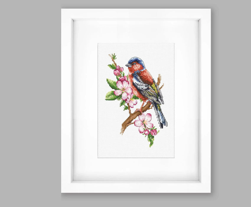 Cross Stitch Kit Luca-S - Chaffinch Bird, B1196 Cross Stitch Kits - HobbyJobby