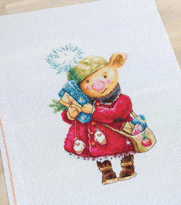 Cross Stitch Kit Luca-S - Christmas pig B1153 - Luca-S