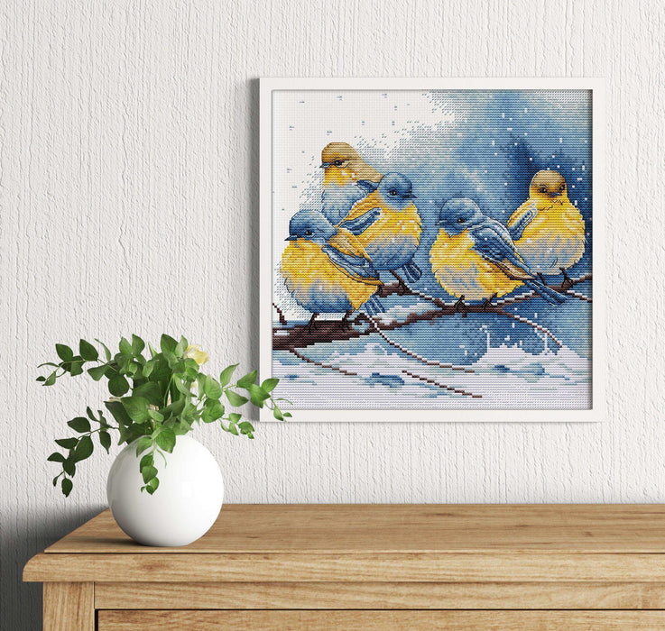 Cross Stitch Kit Luca-S - Eastern Bluebirds, BU5028 Cross Stitch Kits - HobbyJobby