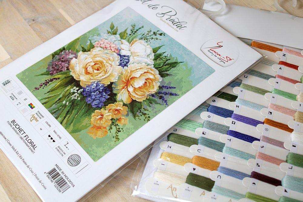 Cross Stitch Kit Luca-S - Floral Bouquet, B2370 - HobbyJobby