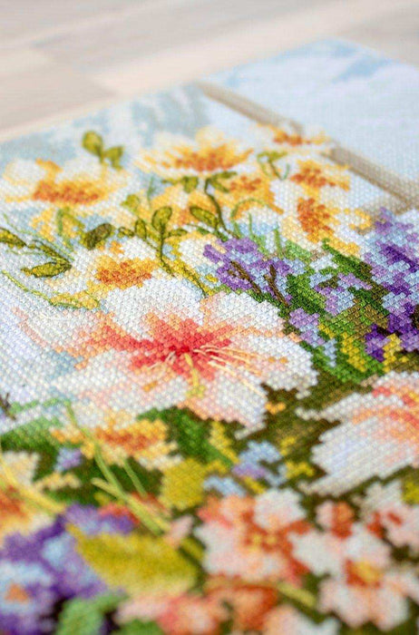 Cross Stitch Kit Luca-S - Flowers by the window, BU4015 - HobbyJobby