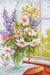 Cross Stitch Kit Luca-S - Flowers by the window, BU4015 - HobbyJobby