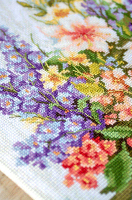 Cross Stitch Kit Luca-S - Flowers by the window, BU4015 - HobbyJobby