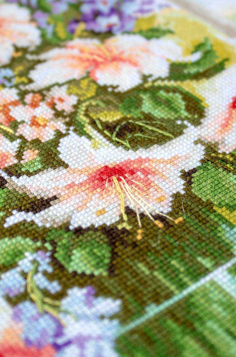 Cross Stitch Kit Luca-S - Flowers by the window, BU4015 - HobbyJobby
