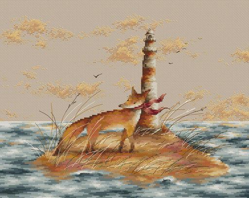 Cross Stitch Kit Luca-S - Fox on Island, CD006 Cross Stitch Kits - HobbyJobby