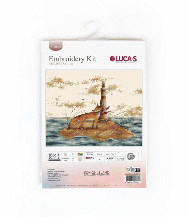 Cross Stitch Kit Luca-S - Fox on Island, CD006 Cross Stitch Kits - HobbyJobby