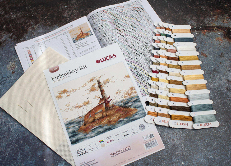 Cross Stitch Kit Luca-S - Fox on Island, CD006 Cross Stitch Kits - HobbyJobby