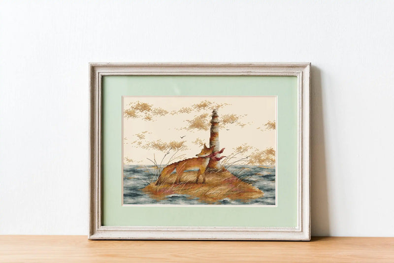 Cross Stitch Kit Luca-S - Fox on Island, CD006 Cross Stitch Kits - HobbyJobby
