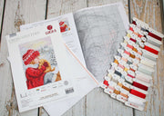 Cross Stitch Kit Luca-S - Girl Kissing Puppy, BU5027 Cross Stitch Kits - HobbyJobby