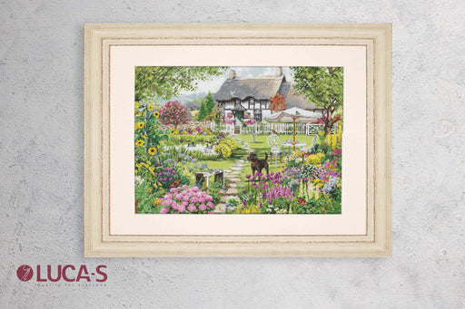 Cross Stitch Kit Luca-S GOLD - Cottage Garden, B2412 Cross Stitch Kits - HobbyJobby