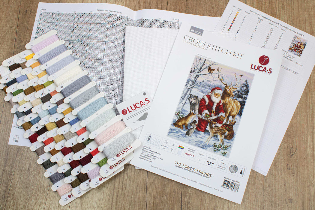 Cross Stitch Kit Luca-S GOLD - The Forest Friends, BU5022 Cross Stitch Kits - HobbyJobby
