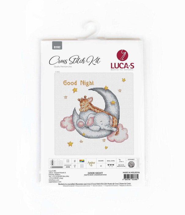 B1192 Good Night - Cross Stitch Kit Luca-S - HobbyJobby