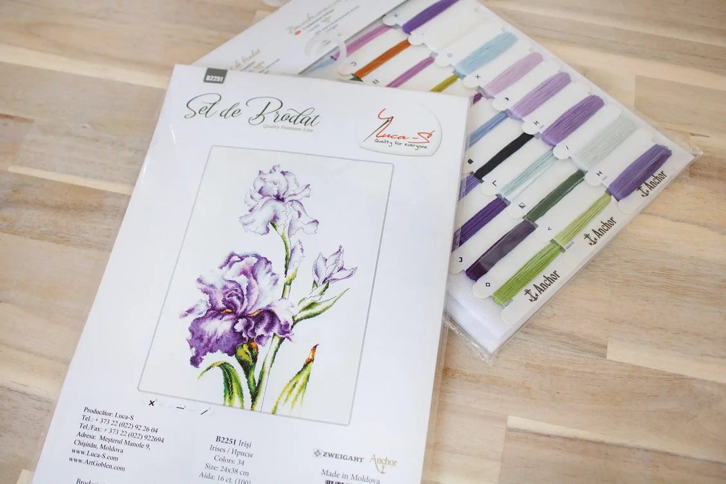 Cross Stitch Kit Luca-S - Irises, B2251 - Luca-S