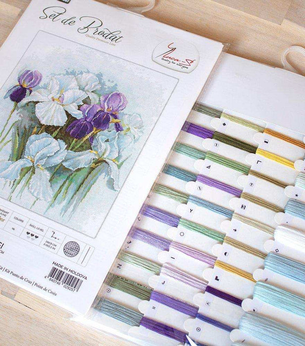 Cross Stitch Kit Luca-S - Irises, B2367 - HobbyJobby