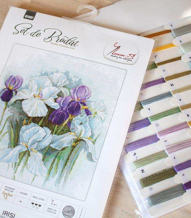 Cross Stitch Kit Luca-S - Irises, B2367 - HobbyJobby