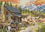 Cross Stitch Kit Luca-S - Log Cabin General Store, BU5020 Cross Stitch Kits - HobbyJobby
