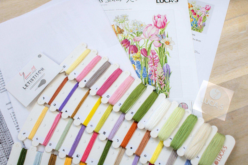 Cross Stitch Kit Luca-S - March Bouquet - HobbyJobby