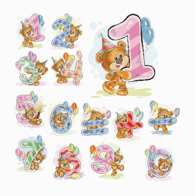 Cross Stitch Kit Luca-S - Numbers, B1228 - HobbyJobby