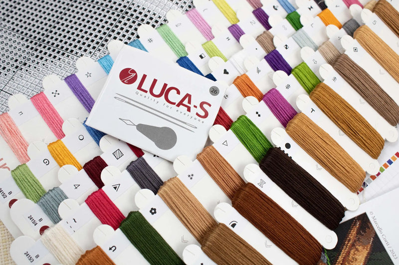 Cross Stitch Kit Luca-S - Puppy Picasso, B2415 Cross Stitch Kits - HobbyJobby