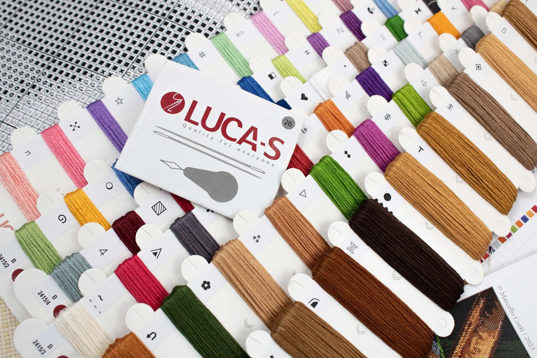 Cross Stitch Kit Luca-S - Puppy Picasso, B2415 Cross Stitch Kits - HobbyJobby