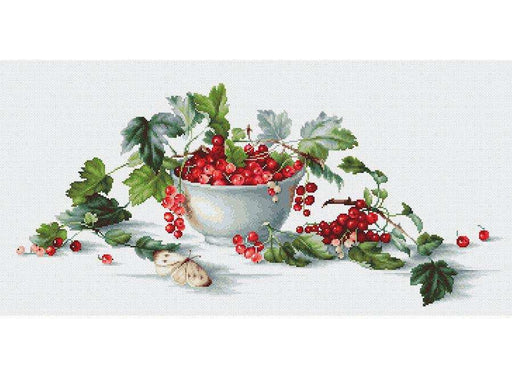Cross Stitch Kit Luca-S - Red Currants with Butterfly, B2260 - Luca-S