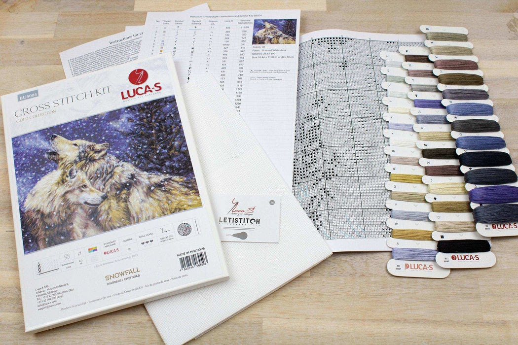 Cross Stitch Kit Luca-S - Snowfall, BU5004 - Luca-S