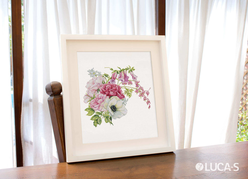 Cross Stitch Kit Luca-S - Spring Bouquet, B7018 Cross Stitch Kits - HobbyJobby