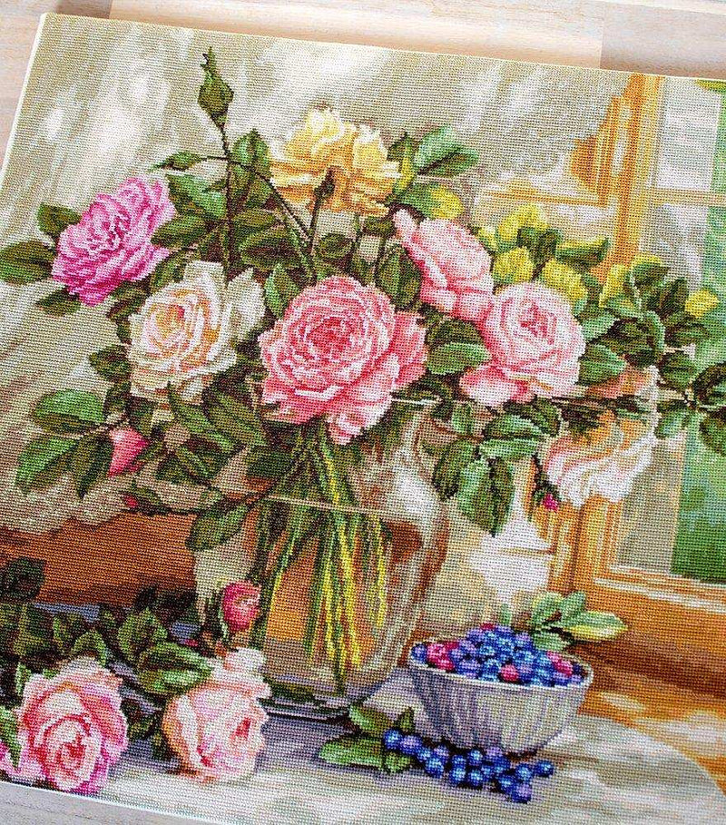 Cross Stitch Kit Luca-S - Still Life with Blueberries, B588 - HobbyJobby
