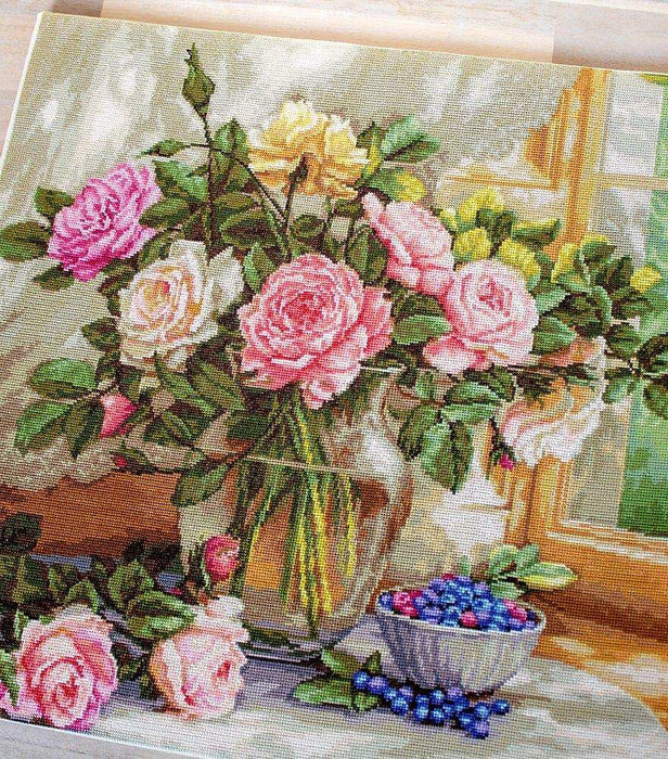 Cross Stitch Kit Luca-S - Still Life with Blueberries, B588 - HobbyJobby