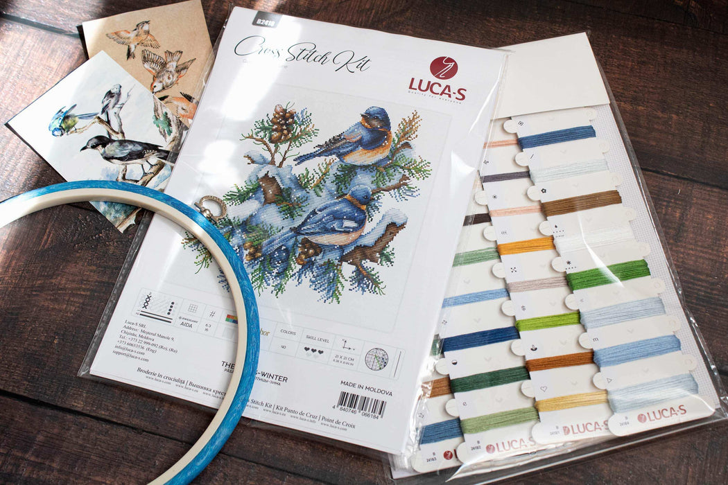Cross Stitch Kit Luca-S - The Birds-Winter, B2418 Cross Stitch Kits - HobbyJobby