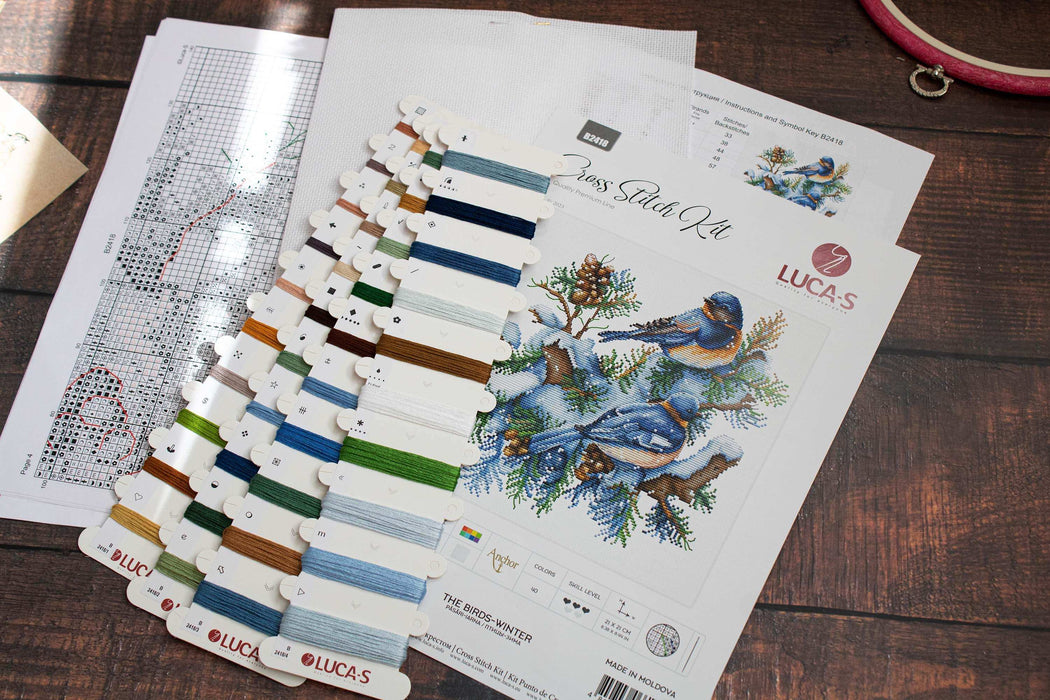 Cross Stitch Kit Luca-S - The Birds-Winter, B2418 Cross Stitch Kits - HobbyJobby