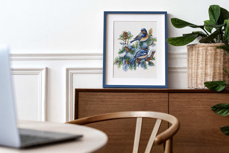 Cross Stitch Kit Luca-S - The Birds-Winter, B2418 Cross Stitch Kits - HobbyJobby