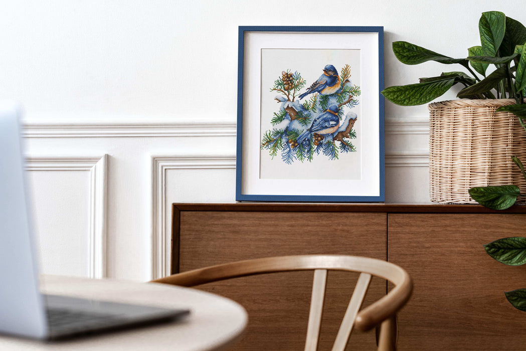 Cross Stitch Kit Luca-S - The Birds-Winter, B2418 Cross Stitch Kits - HobbyJobby