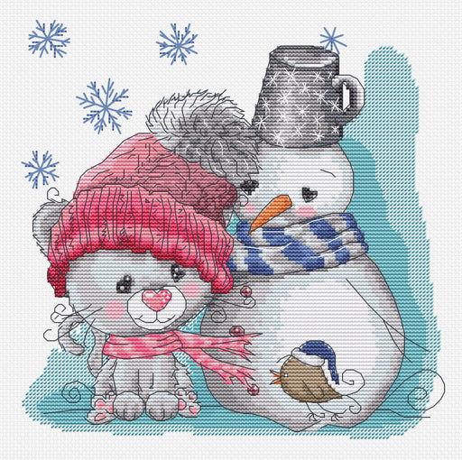 Cross Stitch Kit Luca-S - The Cat & Friends, B1199 Cross Stitch Kits - HobbyJobby