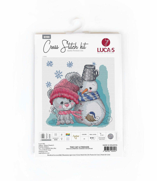 Cross Stitch Kit Luca-S - The Cat & Friends, B1199 Cross Stitch Kits - HobbyJobby