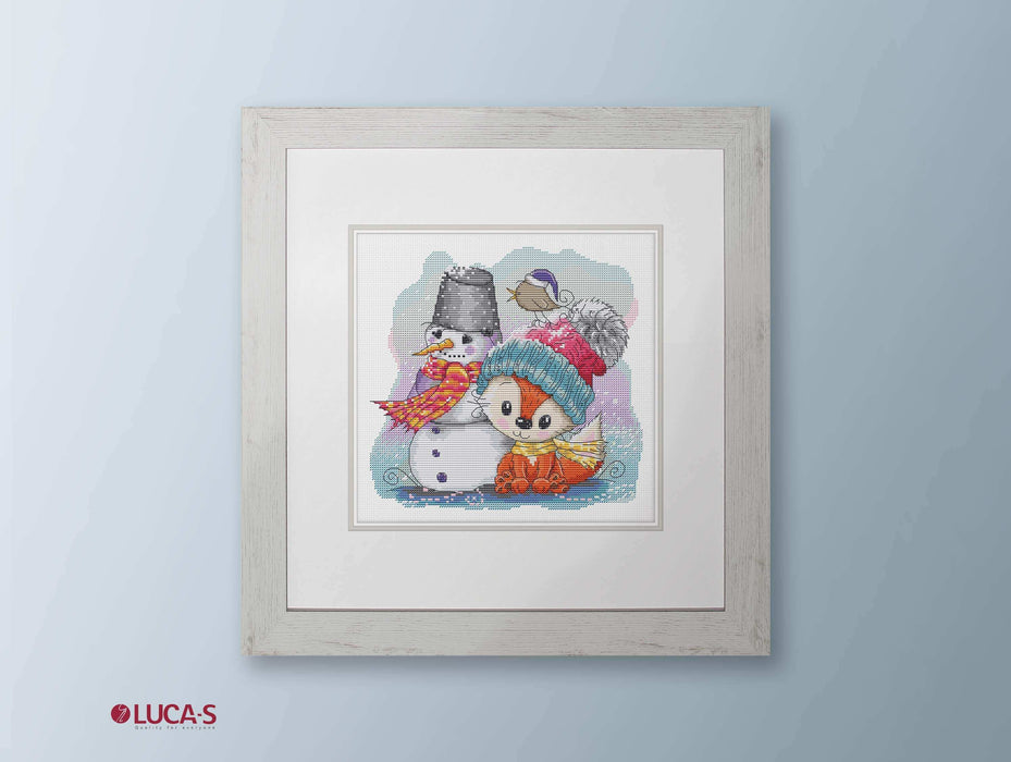 Cross Stitch Kit Luca-S - The fox & Friends, B1200 Cross Stitch Kits - HobbyJobby