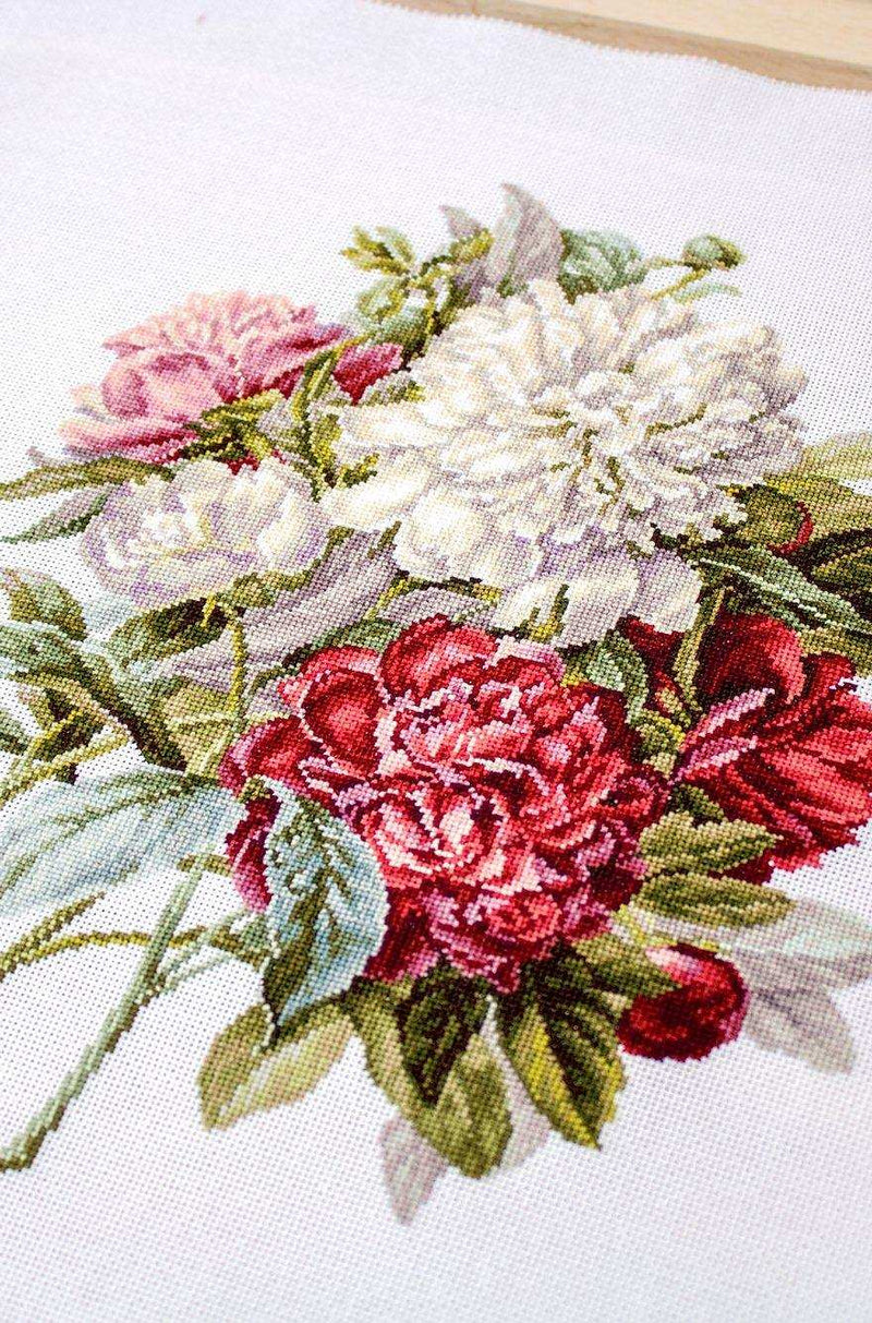 Cross Stitch Kit Luca-S - The Peonies, B2355 - Luca-S