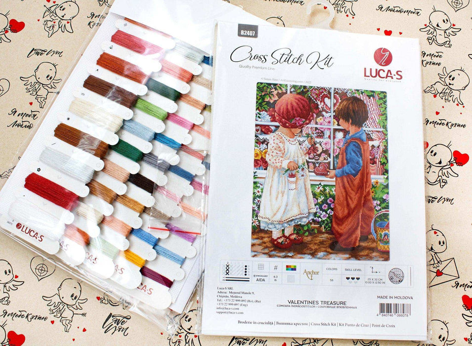 Cross Stitch Kit Luca-S - Valentine's Treasure, B2407 Cross Stitch Kits - HobbyJobby