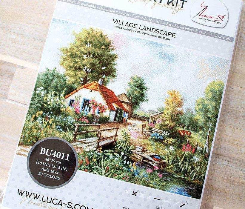 Cross Stitch Kit Luca-S - Village landscape, BU4011 - HobbyJobby