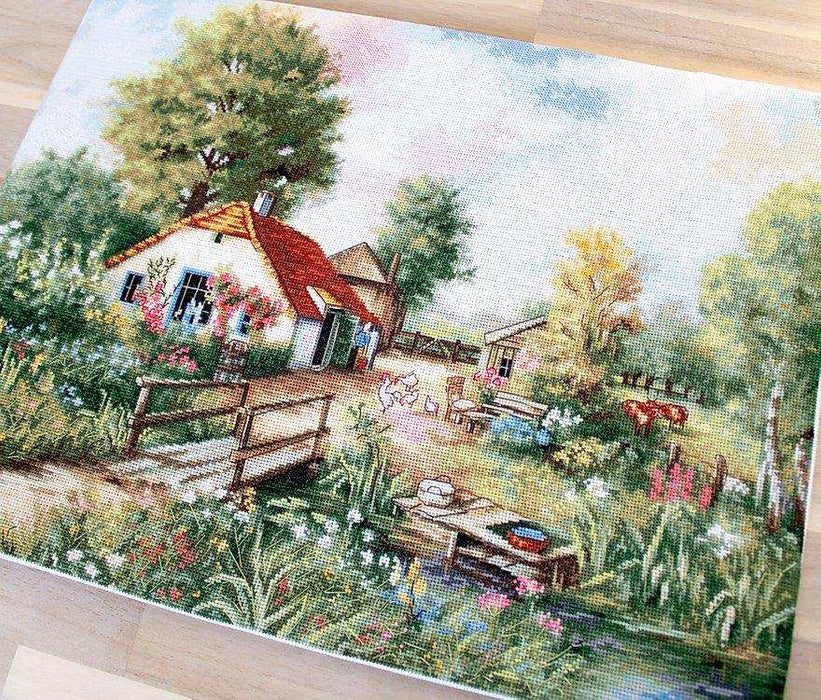Cross Stitch Kit Luca-S - Village landscape, BU4011 - HobbyJobby
