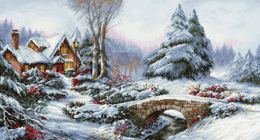 Cross Stitch Kit Luca-S - Winter Landscape, BU5002 Cross Stitch Kits - HobbyJobby