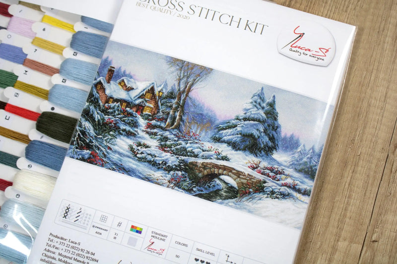 Cross Stitch Kit Luca-S - Winter Landscape, BU5002 Cross Stitch Kits - HobbyJobby