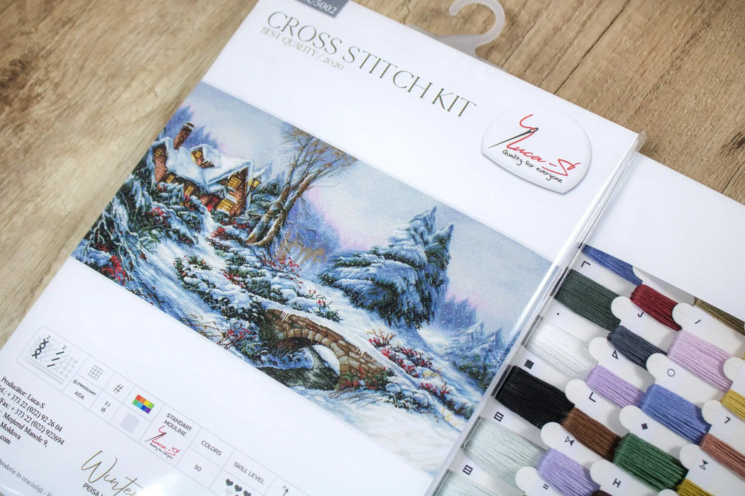Cross Stitch Kit Luca-S - Winter Landscape, BU5002 Cross Stitch Kits - HobbyJobby