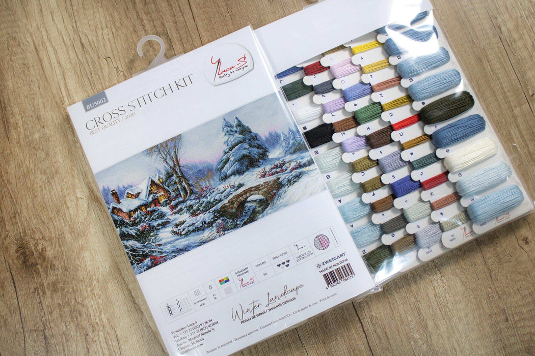Cross Stitch Kit Luca-S - Winter Landscape, BU5002 Cross Stitch Kits - HobbyJobby